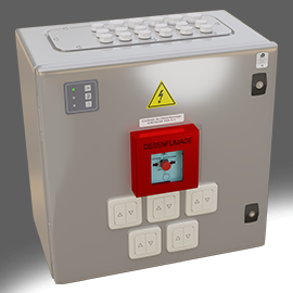 Centrale électrique 24V - 1 groupe désenfumage - 2 à 5 groupes aération - 25 à 75 A CEC23024A75A5D1 - Centrale électrique 24 V - 75 A - 5 groupes aération